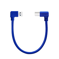Échantillon Gratuit Câble USB 3.0 A Mâle à Angle Droit 90 Degrés vers B Mâle pour Imprimante