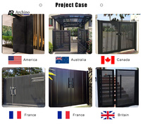 Puerta de Entrada para Villa de Aluminio con Marco Delgado y Rotura de Puente Térmico |   Puerta con Bisagras Pivotantes |   Certificado NFRC CE |   Tamaño Personalizado RAL