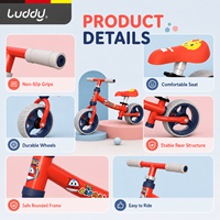 Vélo d'équilibre pour bébé Luddy Wholesale OEM B.Duck, 1,55 kg, léger, jouet à roulettes pour tout-petits, 4 roues, cadeau de premier anniversaire, âge 1-3 ans