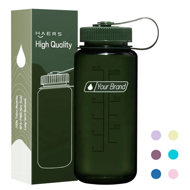 Tùy chỉnh Nalgene BPA miễn phí Tritan rộng miệng chai nước thể thao chai với xử lý