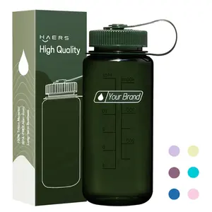 Custom Nalgene BPA Free Tritan Wide Mouth Water Bottle Sports Bottle With Handle