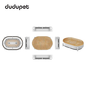 Dudupet <b>Cat</b> <b>Scratching</b> <b>Board</b> Oval White Minimalist Durable Replacement Corrugated Cardboard For <b>Cats</b> All Seasons - Product Image 3