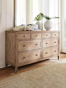 Прикроватный шкаф-комод в американском деревенском стиле из массива дерева с восемью ящиками, туалетный столик для спальни в стиле французского люксового отеля, Шанхай - Product Image 2