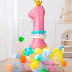 Primo <span class=keywords><strong>compleanno</strong></span> del bambino 40 pollici palloncino digitale post per ragazzi e ragazze bambini in festa decorazione - Product Image 2