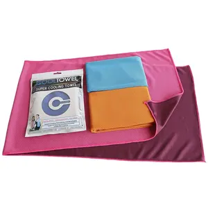 Serviette de sport sur glace avec logo personnalisé serviette de sport en microfibre à refroidissement rapide de haute qualité