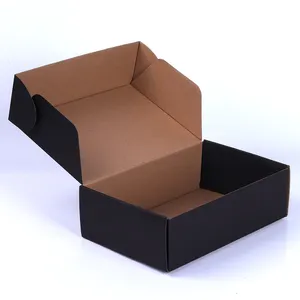 Caixa de presente para embalagem de papelão ondulado reciclável com impressão personalizada, folha de ouro e caixa postal dobrável em relevo para envio de mercadorias
