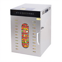 Jan Xixi FD-16B Commerciële RVS Droogmachine voor Fruit, Groenten, Snacks en Vlees - Multifunctionele Droger
