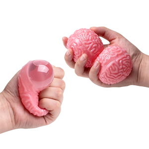 Balles anti-stress en TPR les plus populaires pour Halloween, en forme de cerveau, à remplir de farine, à récupération lente, jouets à presser pour soulager le stress pour enfants - Product Image 3