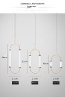 Lampe suspendue LED en fer forgé minimaliste moderne, finition dorée, style design de luxe pour la maison, le restaurant, le bureau, la chambre à coucher, le bar