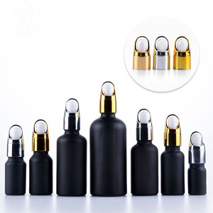 Botella de aceite esencial negro cosméticos sub vidrio perfume botella de spray vacía fábrica al por mayor - Product Image 3