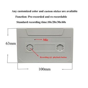 Mới nhất tự làm ghi âm giọng nói hộp băng ghi âm mô-đun với nhựa băng cassette Băng vỏ cho lễ hội Quà Tặng - Product Image 2