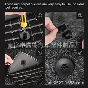 Car Floor <b>Mat</b> Clips For <b>Golf</b> 6 Magotan Passat C Tiguan New Touran Plastic Black T38 4pcs - Product Image 3