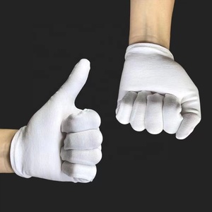 Trắng Kiểm Tra Bông Làm Việc Găng Tay Đồng Xu Trang Sức Găng Tay Nhẹ - Product Image 6