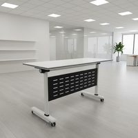 Table de réunion, de formation et d'étude de style moderne, convertible, pliable, avec roulettes