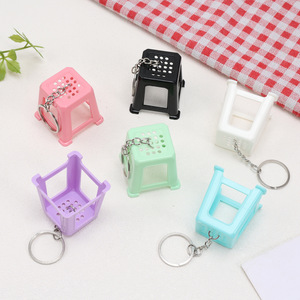Miniature stool pendant, a <b>small</b> plastic square stool in multiple colors, popular online style, suitable for bags, keychains, - Product Image 3