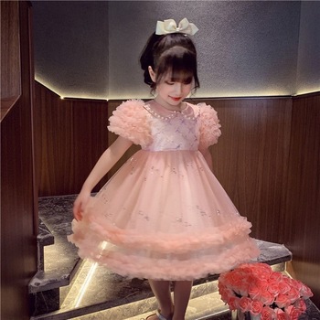 birthday dress 5t Belle Costume Girl Princess Dress Light Up Dress Glowing Party Dress B   Sun Baby