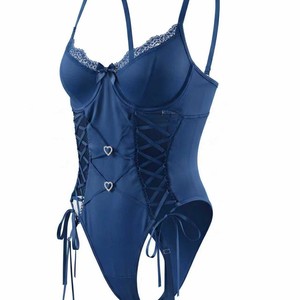 Nouvel Arrivage : Ensemble Lingerie Femme Sexy en Dentelle Respirante, Une Pièce, Effet Push-Up, Ajouré et Séduisant (Soutien-Gorge et Culotte) - Product Image 4