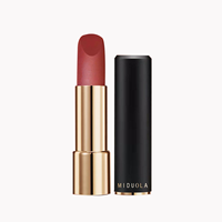 Lipstik Matte Velvet Casing Hitam Mewah Label Pribadi Tahan Lama Logo Kustom Grosir Makeup MOQ Rendah