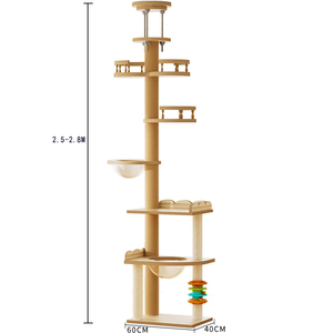 Venta al por mayor de lujo alto gato grande árbol torre con rascador cama hamaca muebles para gatos de alta resistencia - Product Image 4