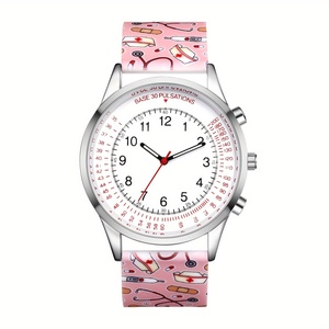 Reloj de Pulsera para Enfermeras Jewelrywe, Pulsómetro, Correa de Silicona, Fácil de Leer, Relojes de Cuarzo para Enfermeras y Médicos - Product Image 1