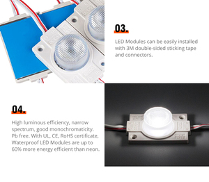 Công suất cao 2 wát <span class=keywords><strong>led</strong></span> <span class=keywords><strong>module</strong></span> side chiếu sáng đèn mô-đun ống kính tiêm siêu sáng cho logo thư - Product Image 4