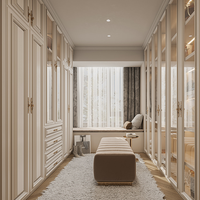 Chine Usine Luxe Style Moderne Vêtements Armoire De Stockage Chambre Armoire Dressing Porte En Verre De Promenade Dans Le Placard