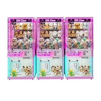 Machine à griffes d'arcade pour magasin de jeux avec compartiment de rangement supérieur, armoire métallique, fonctionnement à pièces, attrapeur de peluches, machine de jeu distributrice, pour intérieur