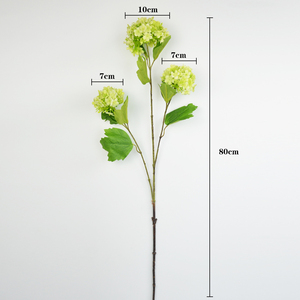3 têtes d'hortensias artificiels <span class=keywords><strong>en</strong></span> soie, boule de neige, fleurs d'hortensia vertes artificielles pour les arrangements floraux de mariage, fleurs d'hortensia - Product Image 5