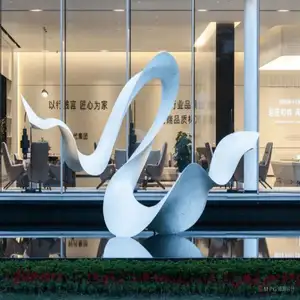 Custom High Quality Art Metal Stainless Steel Statue Abstract Annular Sculpture For Outdoor Decoration