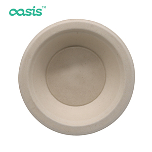 Oasis 360ml 6 inch waterdichte, vetwerende, BPA-vrije, milieuvriendelijke, wegwerpbaar bamboe vezel fruitsalade schaal, koelkastbestendig - Product Image 3