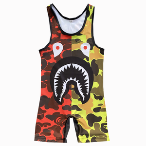 Vente en gros Respirant Personnalisé 100% Polyester Pas Cher Impression par transfert de chaleur <span class=keywords><strong>Sexy</strong></span> Women <span class=keywords><strong>Wrestling</strong></span> Singlets - Product Image 4