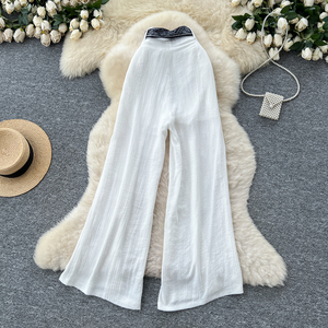 2025 Zomer Casual Wijde Pijpen Lange Broek Vrouwen Print Hoge Taille Broek Meisjes Outdoor Broek Groothandel - Product Image 4