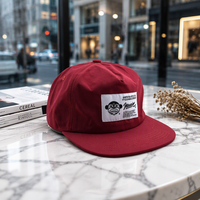 Casquette de sport décontractée non structurée en nylon léger personnalisable, 5 panneaux, marron, imperméable, pour l'hiver, la pêche, le ski, la plage