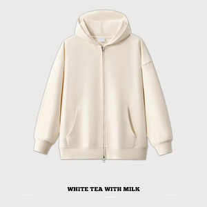 NUEVO Venta al por mayor Negro Zip up Hoodies Unisex <span class=keywords><strong>Pullover</strong></span> de alta calidad para hombre en blanco de gran tamaño Fleece Acid Wash Zip up Hoodie - Product Image 1