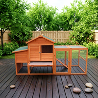 Grand Poulailler Moderne en Bois Écologique et Durable pour Animaux de Compagnie, Cage à Volailles, Maison pour Poules, Utilisation Toute l'Année (Été comme Hiver) pour Jardin et Ferme
