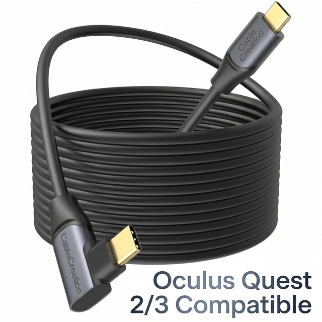 CableCreation 16FT VR Link Type-C Cable 5Gbps High Speed Lightweight TPE Material Compatible Meta Quest 3S/3/2 Pro Pico 4 PC