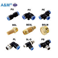Raccord rapide pneumatique à insertion directe, type droit, filetage en laiton 4mm 6mm 8mm 10mm, raccords pneumatiques industriels et de construction