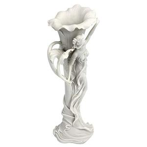 Archaized vaso <span class=keywords><strong>in</strong></span> <span class=keywords><strong>resina</strong></span> Calla Lilly Fanciulla Art Nouveau <span class=keywords><strong>Resina</strong></span> di Marmo Scultoreo Vaso, Bianco - Product Image 4