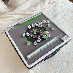 Mini Portable Automatic Mahjong Table Machine, Foldable Auto Shuffling Game for Outdoor Indoor Use OE-13 Compact Sparrow Table D - Product Image 1