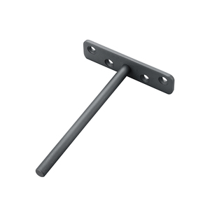 Support d'étagère dissimulé, fixation murale cachée, quincaillerie en métal noir monocouche pour meubles - Product Image 1