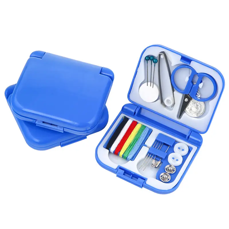 Set da cucito portatile da viaggio kit scatola di immagazzinaggio per maglieria fili ad ago forbice ditale bottoni perni strumenti per la casa accessori per il cucito