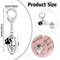 Urnes funéraires pour animaux de compagnie en acier inoxydable, style européen et américain, miniatures, pour cendres de chiens, urnes commémoratives pour animaux de compagnie