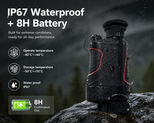 กล้องมองภาพความร้อนแบบตาเดียว 384x288 เลนส์ 35 มม. น้ำหนักเบาพิเศษ กล้องมองกลางคืน แบตเตอรี่ 8 ชั่วโมง กันน้ำ IP67 อุปกรณ์ล่าสัตว์กลางแจ้ง รุ่น B4 - Product Image 4