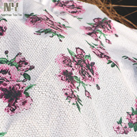 Tissu en maille à sequins imprimé numériquement avec motif floral personnalisé Nanyee Textile