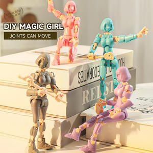 Venta al por mayor 3D Robot Magical Girl Warrior figura de acción articulada montaje juguete dibujos animados <span class=keywords><strong>Anime</strong></span> Girl modelo Decoración - Product Image 6