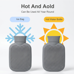 Bolsa de agua caliente de silicona de gran capacidad de 700 ml, reutilizable, apta para <span class=keywords><strong>microondas</strong></span>, calentador de manos portátil, bolsa de agua caliente para cama, ideal para el invierno. - Product Image 2
