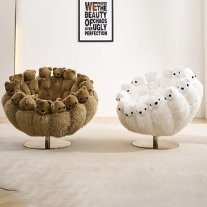 Cadeira de luxo animal pelúcia com ursinhos de pelúcia, cisnes ou flamingos-Unique Designer Lounge <span class=keywords><strong>Chair</strong></span> para sala de estar, quarto - Product Image 4