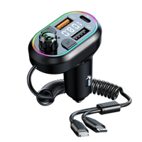 C29 Vente chaude Émetteur FM Bluetooth pour voiture avec lumières colorées, lecteur MP3 3.1A, chargeur USB rapide pour voiture
