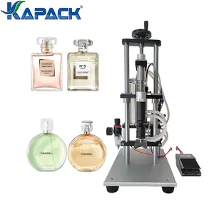 KAPACK Semi Automatic Desktop Pneumatic Manual Perfume Vacuums Liquid Bottle Filling Machine