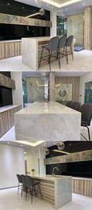 Sang trọng Brazil trắng pha lê quartzit tấm Đánh Bóng Mờ đá trang trí nội thất backit nền tường gạch - Product Image 3